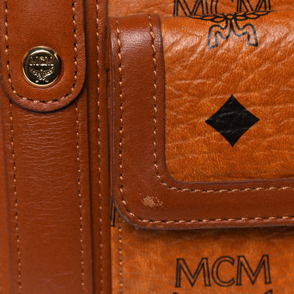 MCM Visetos Mini Boston Bag Cognac 13 of 16