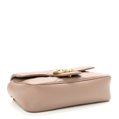Gucci Calfskin Matelasse Super Mini GG Marmont Shoulder Bag Porcelain Rose 4 of 12