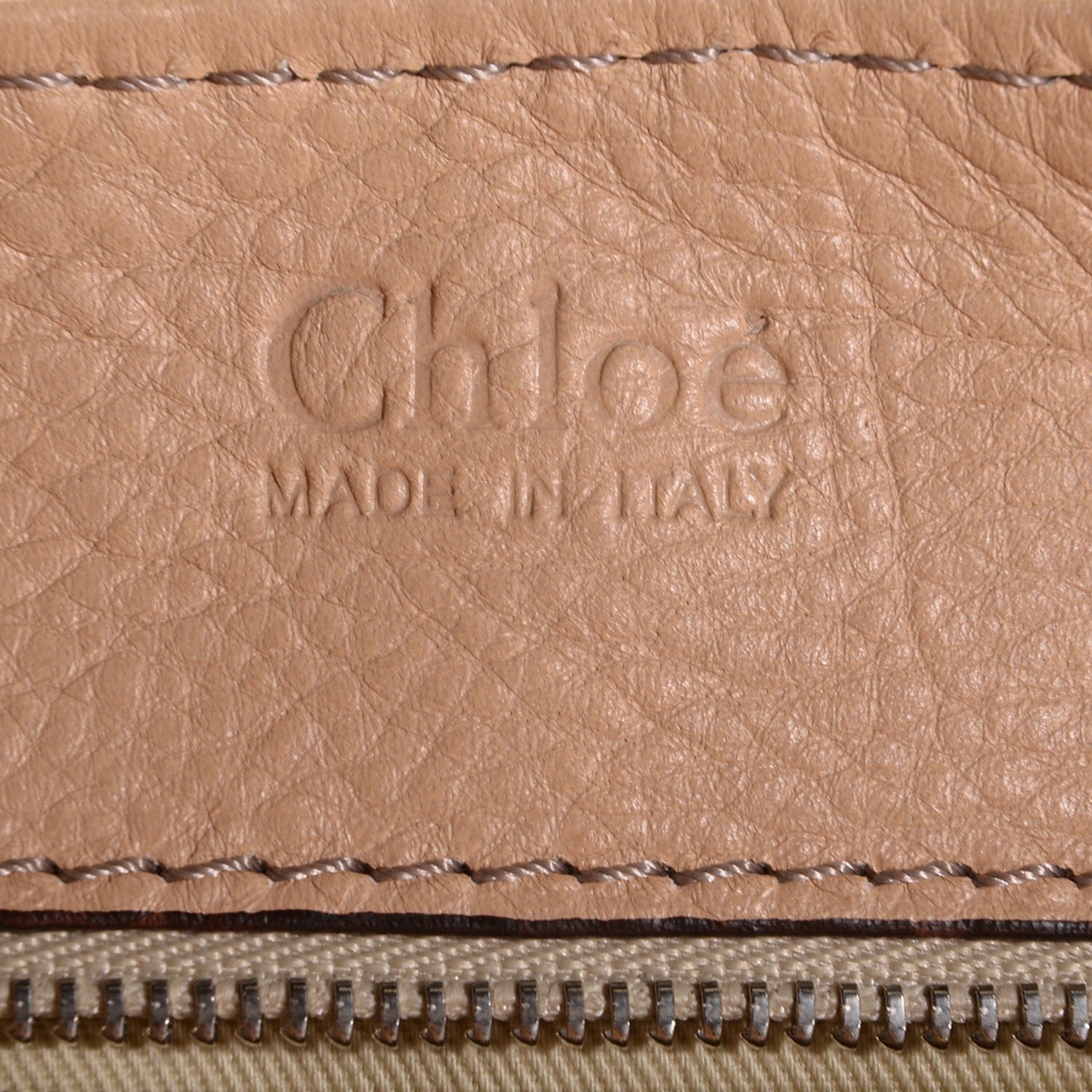 Chloe Leather Paddington Front Pocket Tote Beige 6 of 7