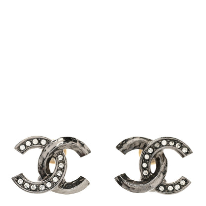 Chanel Ruthenium Crystal CC Earrings 1 of 5