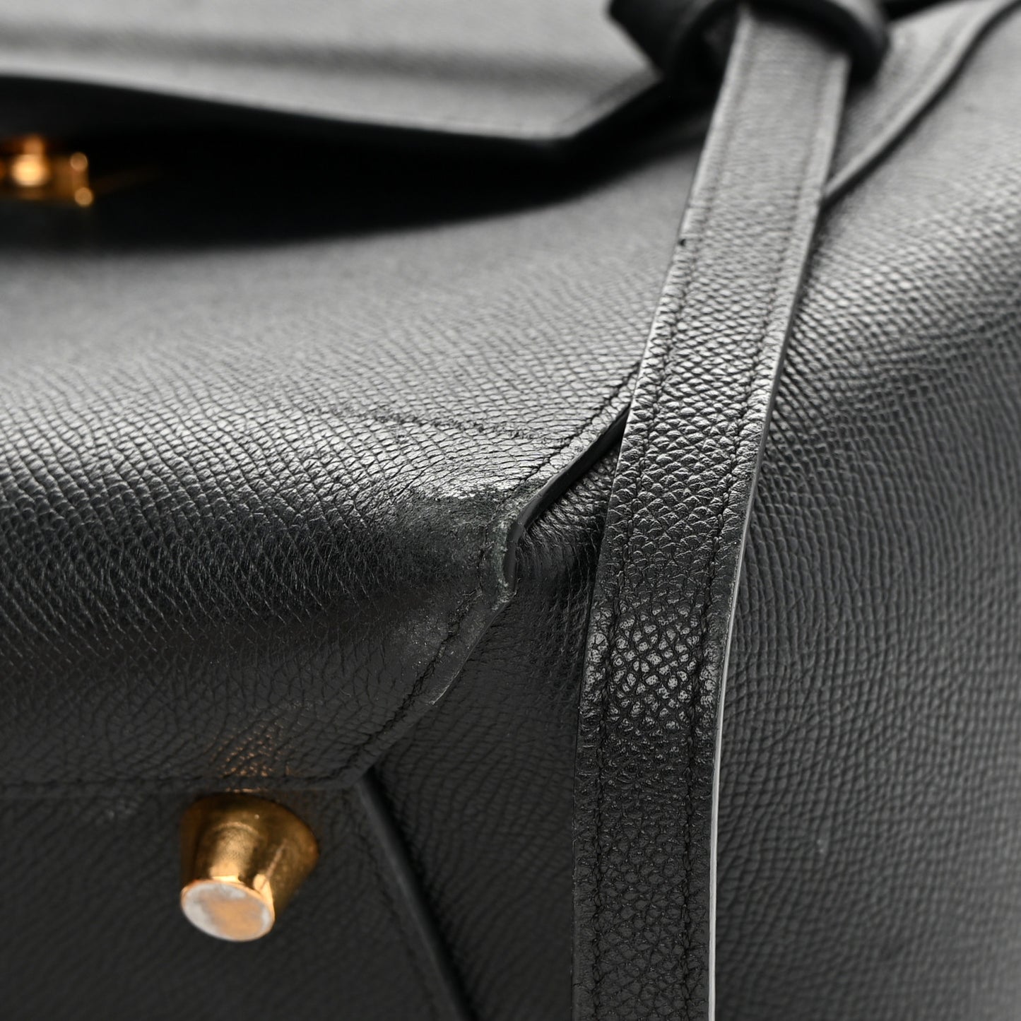 Grained Calfskin Mini Belt Bag Black