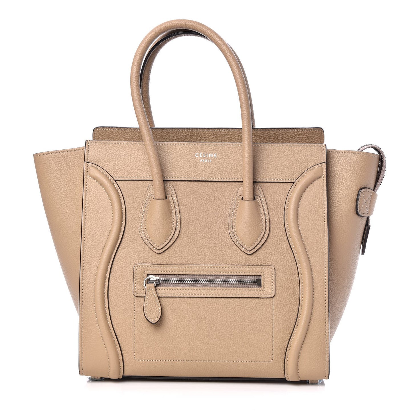 Drummed Calfskin Micro Luggage Dune