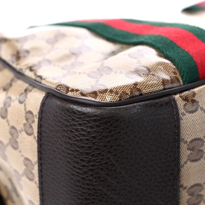Gucci Crystal Monogram Web Large Carry On Duffle Bag Brown 7 of 11