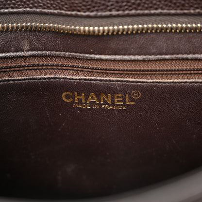 Chanel Caviar Quilted Medallion Tote Dark Brown 6 of 22
