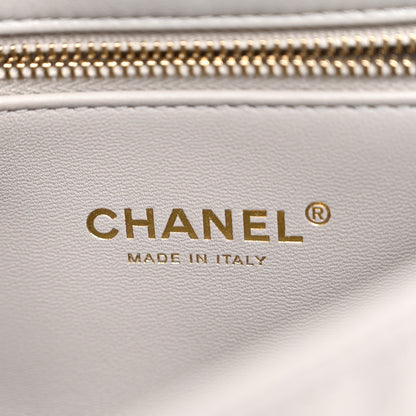 Chanel Lambskin Resin Pearl Quilted Small Flap Grey 6 of 11