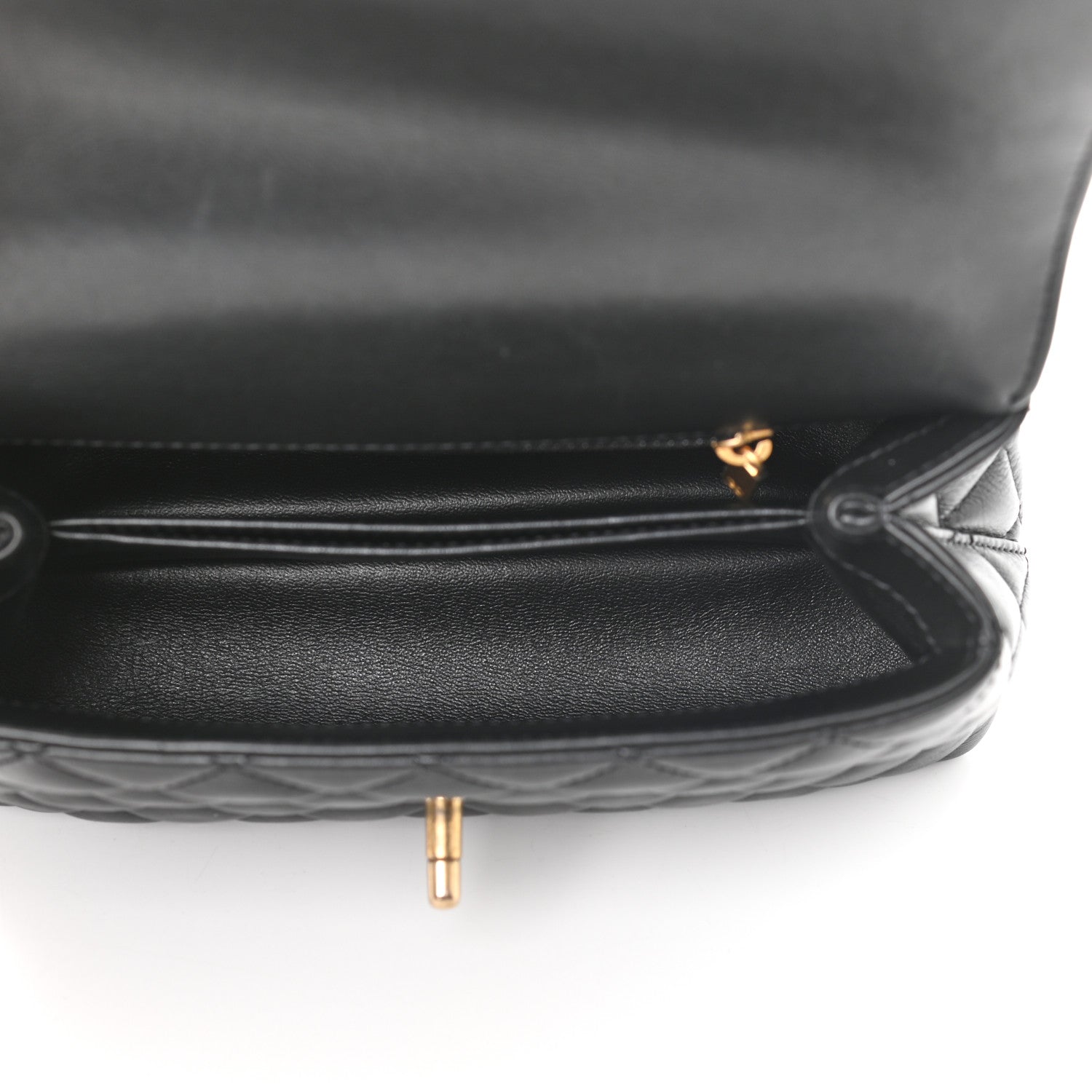 Chanel Calfskin Strass Quilted Mini Coco Handle Flap Black 5 of 9