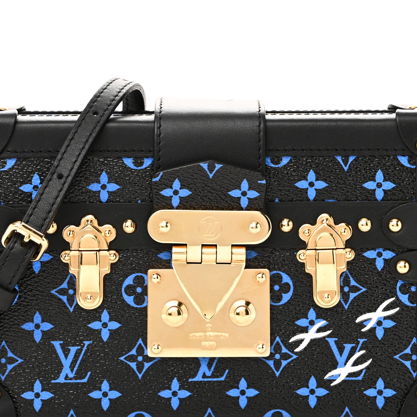 Monogram Petite Malle Blue Black