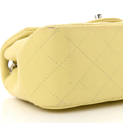 Chanel Lambskin Quilted Mini Square Flap Light Yellow 10 of 14