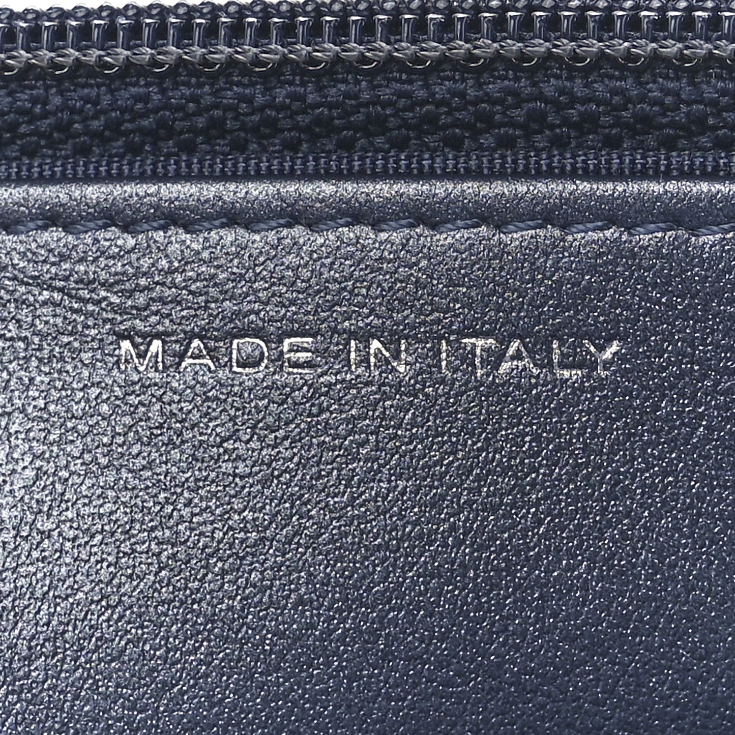 Goatskin Camellia Embossed Wallet On Chain WOC Blue