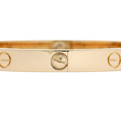 Cartier 18K Yellow Gold 4 Diamond LOVE Bracelet 18 3 of 8