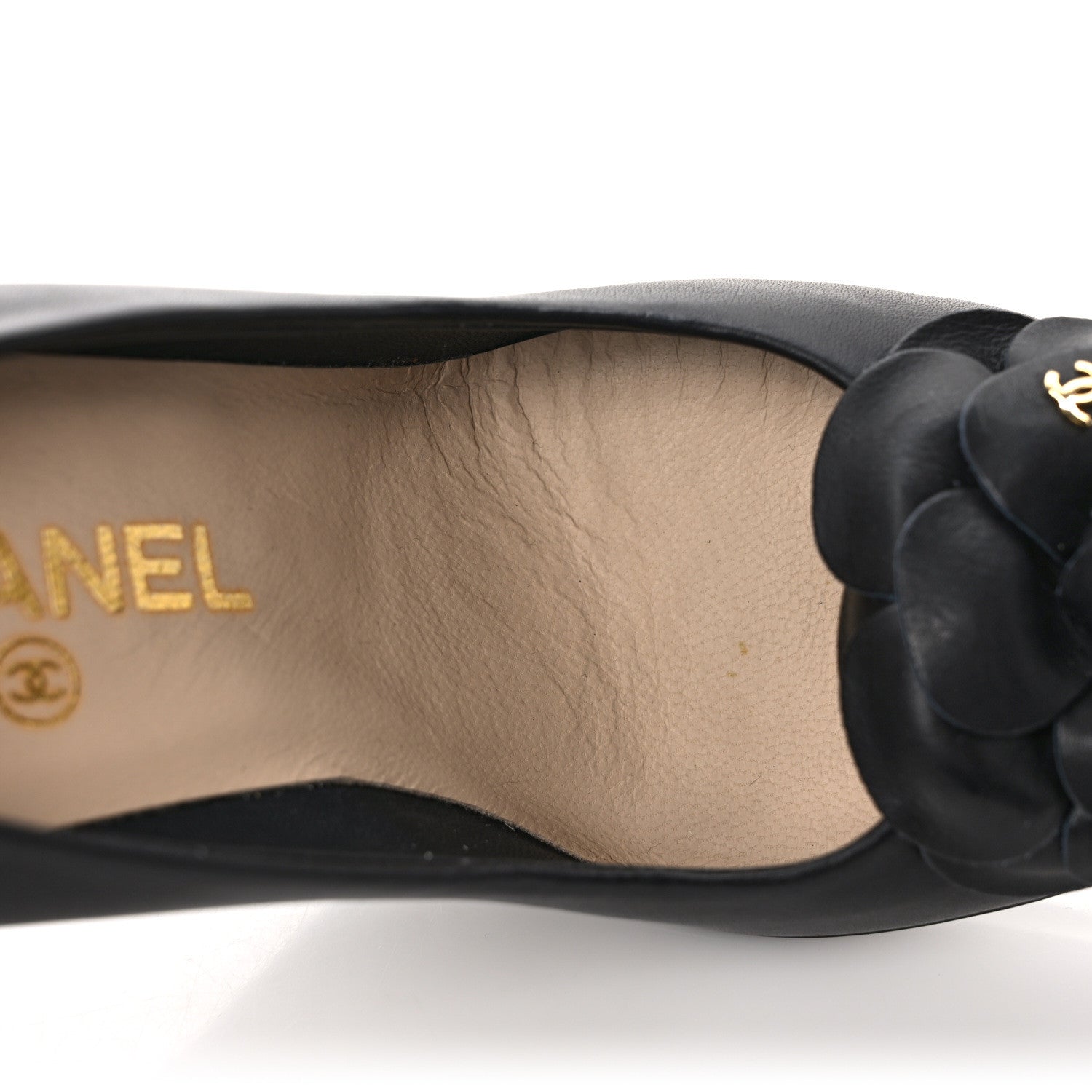 Chanel Lambskin Camellia Pumps 35 Black 11 of 12