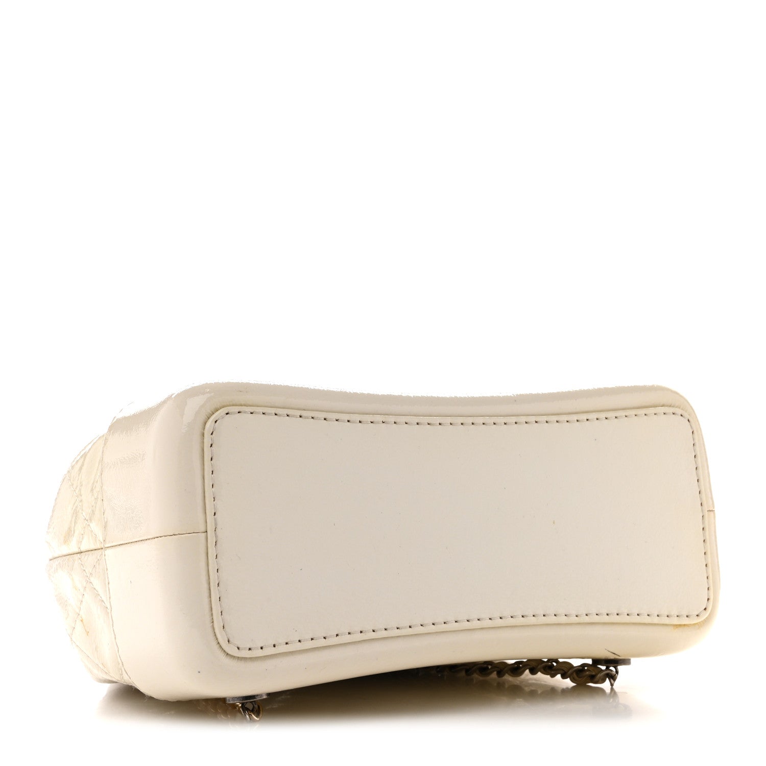Chanel Patent Goatskin Quilted Small Gabrielle Backpack White 4 of 12