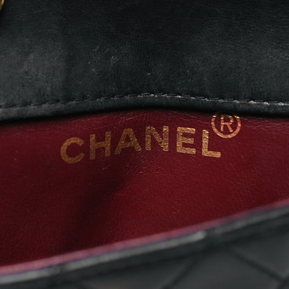 Chanel Lambskin Quilted Micro Mini Flap Bag Black 5 of 9