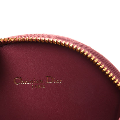 Christian Dior Calfskin Cannage Round Caro Pouch Pink Yarrow 10 of 23