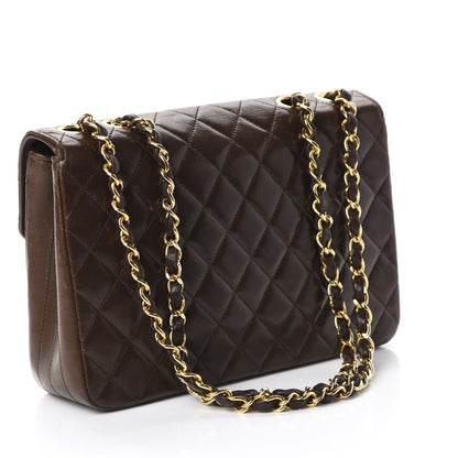 Chanel Lambskin Quilted Small Single Flap Brown 3 of 11