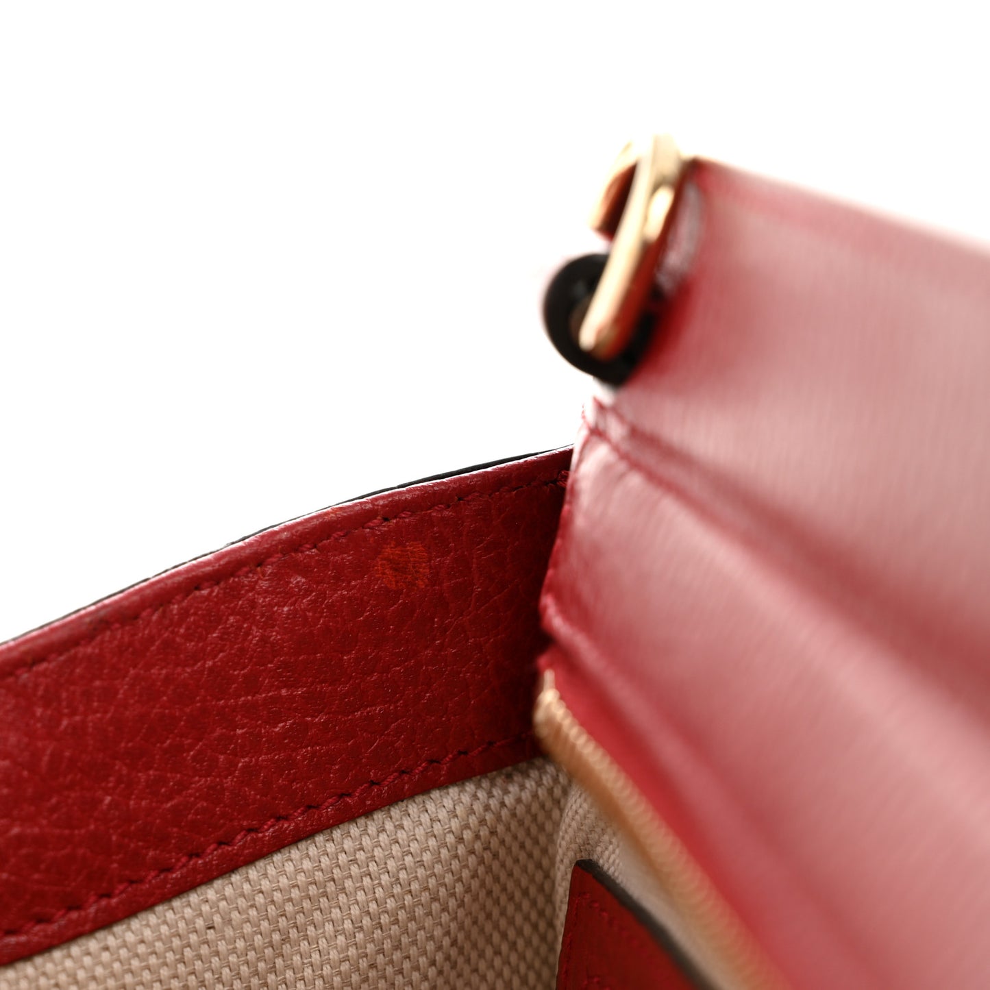 Dollar Calfskin Medium Soho Top Handle Satchel Hibiscus Red