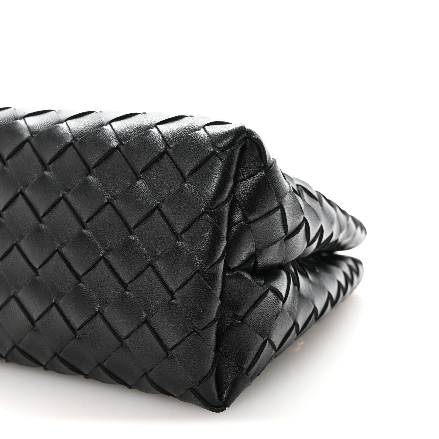 Nappa Intrecciato Small Andiamo With Chain Shoulder Bag Black