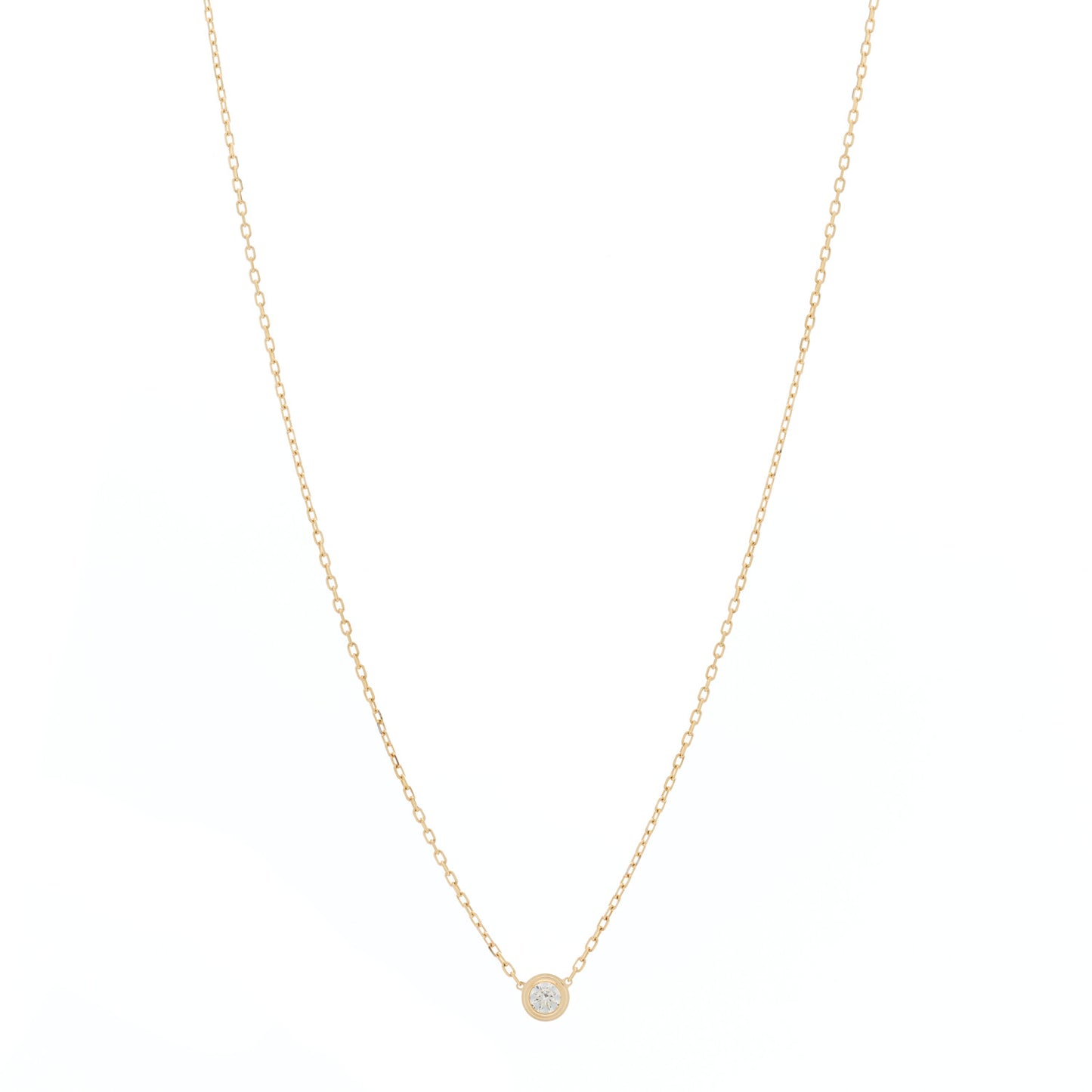18K Yellow Gold Diamond LM D'Amour Pendant Necklace