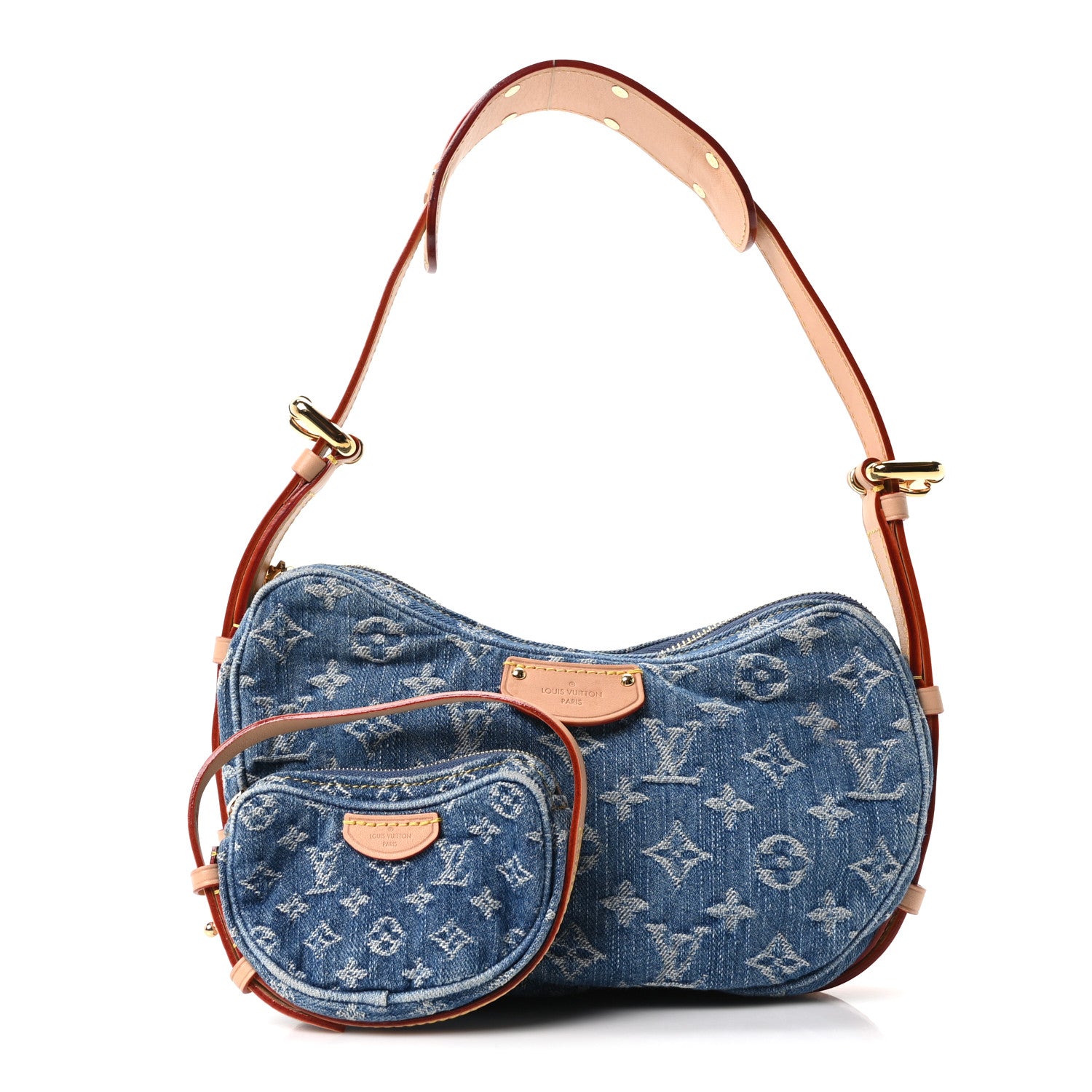 Louis Vuitton Monogram Denim Croissant MM Blue 3 of 10