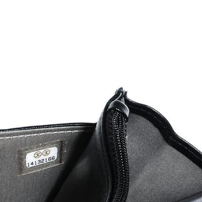 Chanel Lambskin Camellia Wallet on Chain WOC Black 6 of 8