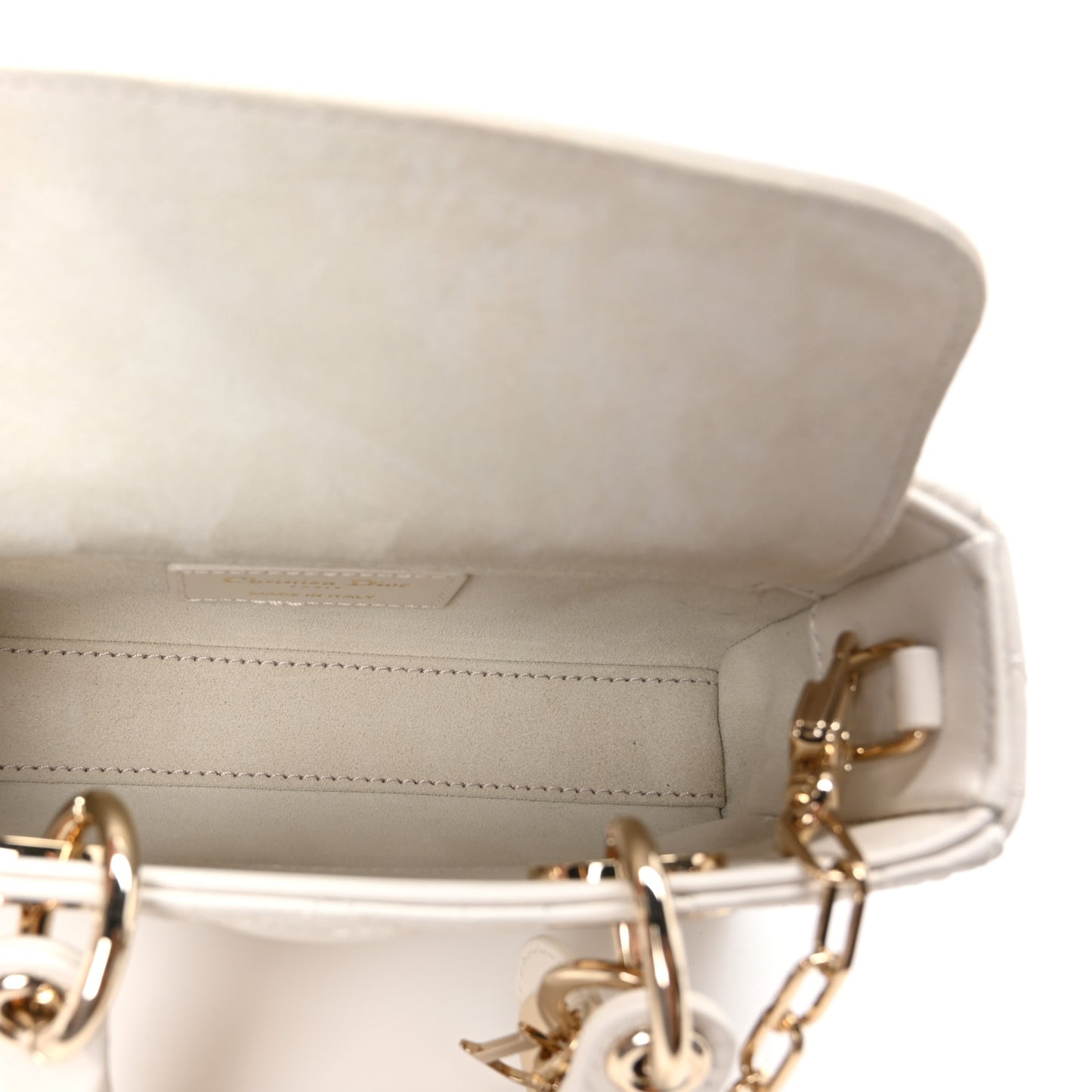 Lambskin Cannage Dioramour Micro Lady D-Joy Latte
