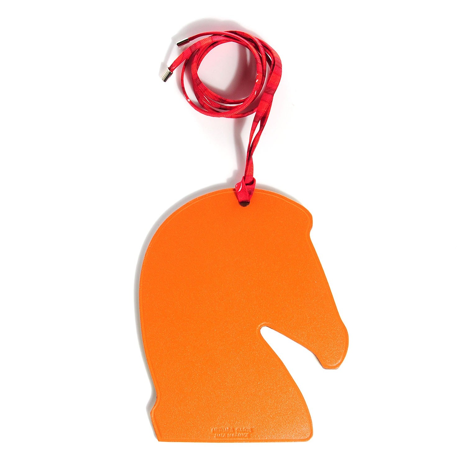 Hermes Everlisse Chevre Mysore Samarcande Horse Ornament Bag Charm Orange Lime 3 of 4