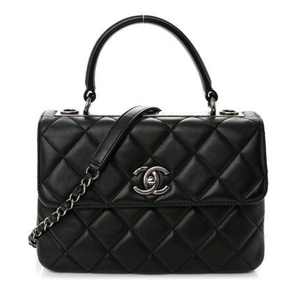 Chanel Lambskin Quilted Small Trendy CC Dual Handle Flap Bag Black 1 of 17