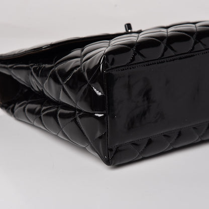 Chanel Patent Quilted Jumbo Kelly Flap Black 5 of 11