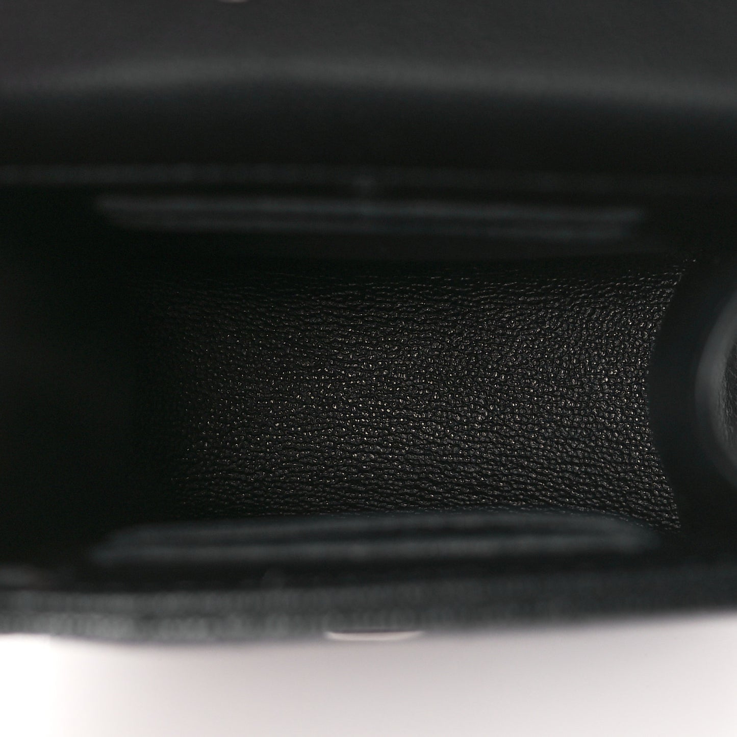 Grained Calfskin Quilted CC Box Clutch With Chain  Black