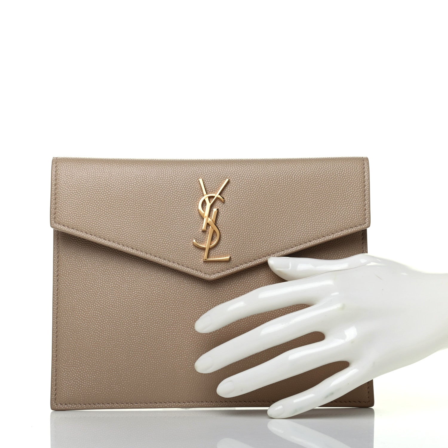 Saint Laurent Grain De Poudre Uptown Baby Pouch Beige 2 of 6