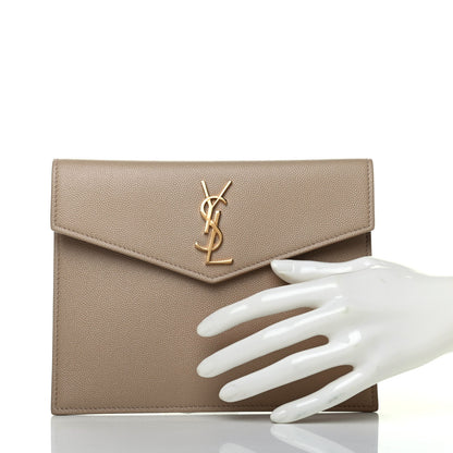 Saint Laurent Grain De Poudre Uptown Baby Pouch Beige 2 of 6