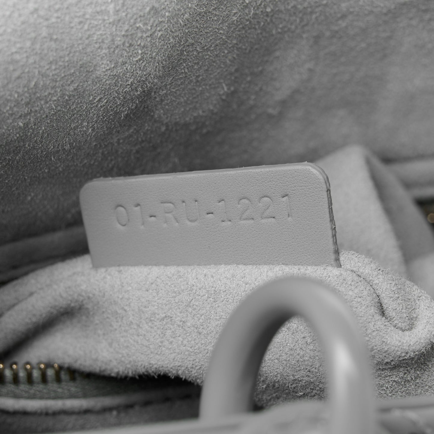 Ultra Matte Calfskin Cannage Small My ABCDior Lady Dior Gray