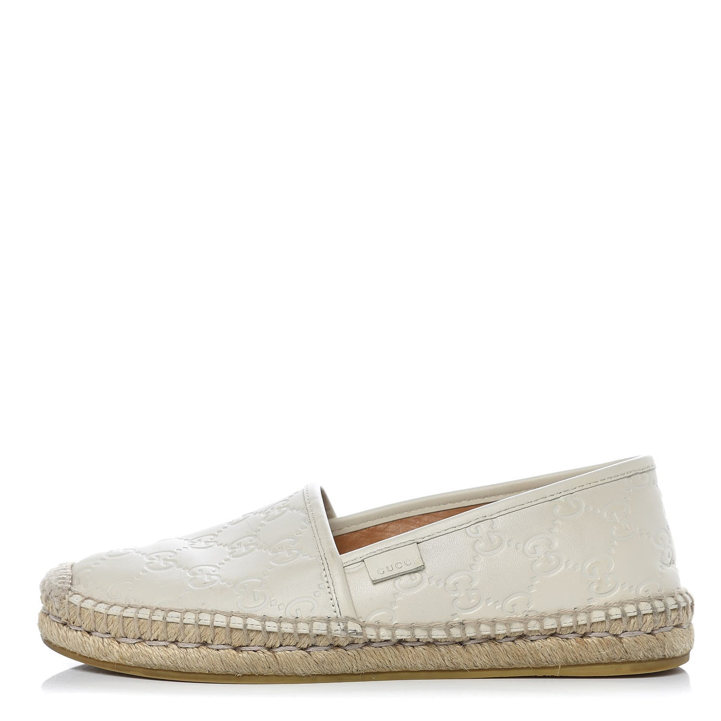 Guccissima Signature Espadrilles 37.5 Mystic White