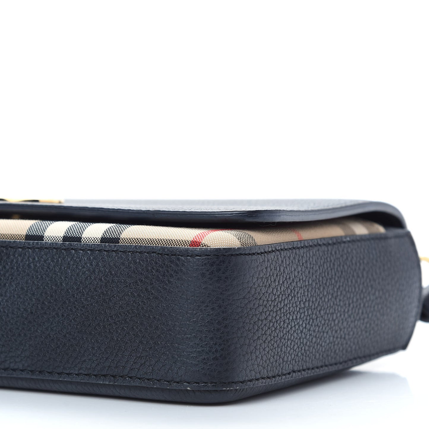 Grainy Calfskin Vintage Check Hampshire Crossbody Black