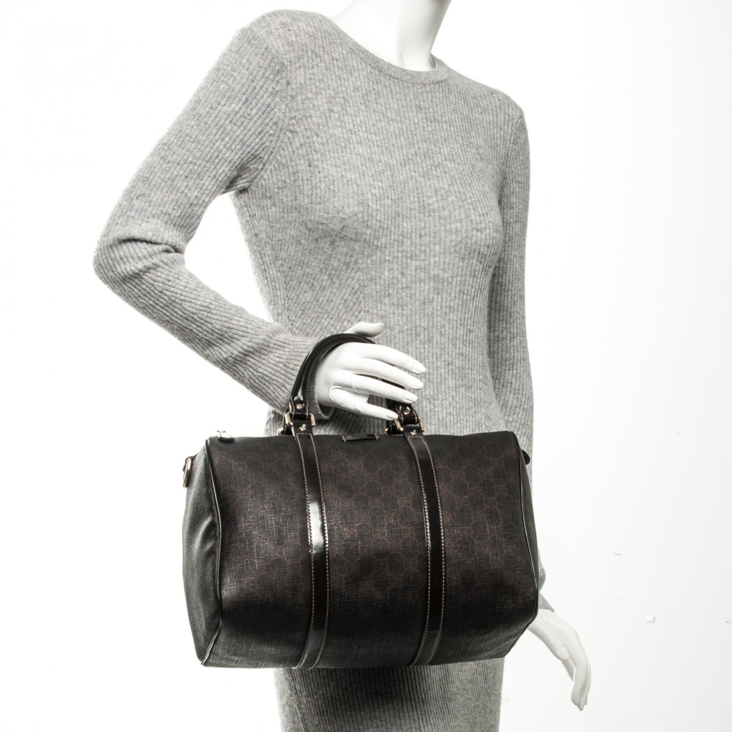 Gucci GG Plus Monogram Medium Joy Boston Dark Brown 2 of 10