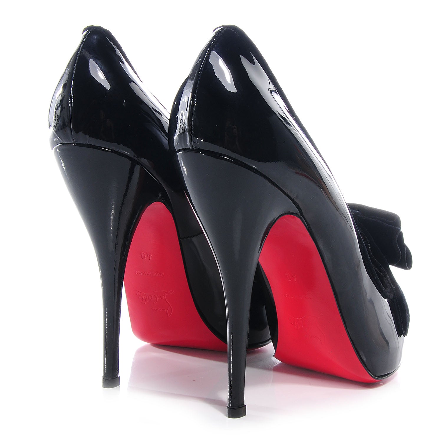 Christian Louboutin Patent Lady Page 120 Platform Pumps Black 40 3 of 6
