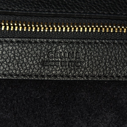 Celine Soft Grained Calfskin Small Belt Cabas Phantom Black 6 of 7