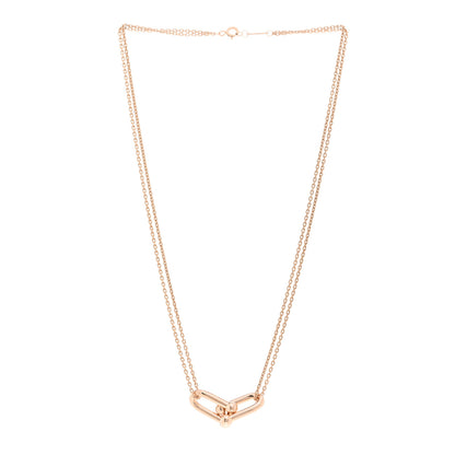 Tiffany 18K Rose Gold HardWear Double Link Pendant Necklace 3 of 5