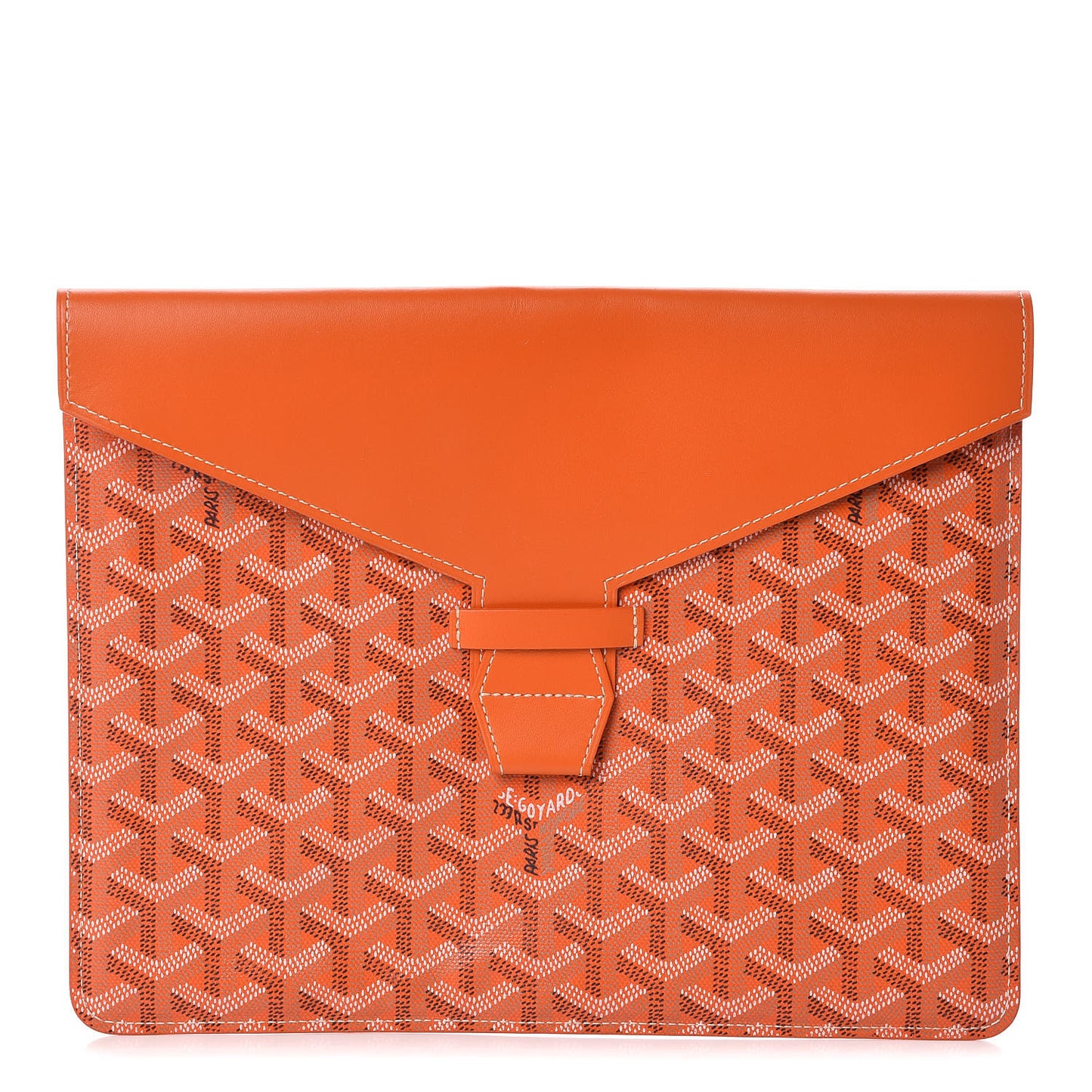 Goyardine Camondo MM Horizontal Clutch Orange