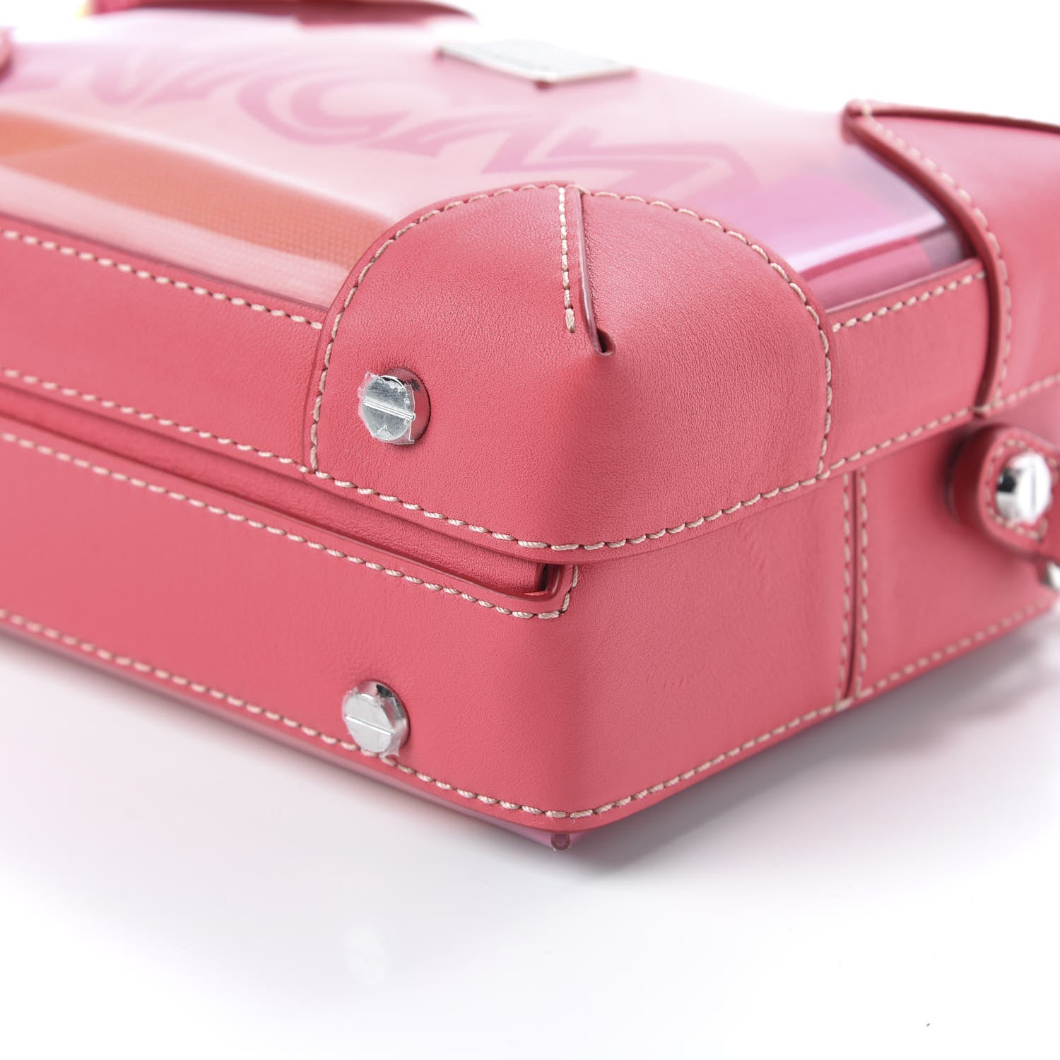 MCM Transparent Small E/W Soft Berlin Crossbody Hologram Teaberry 7 of 10