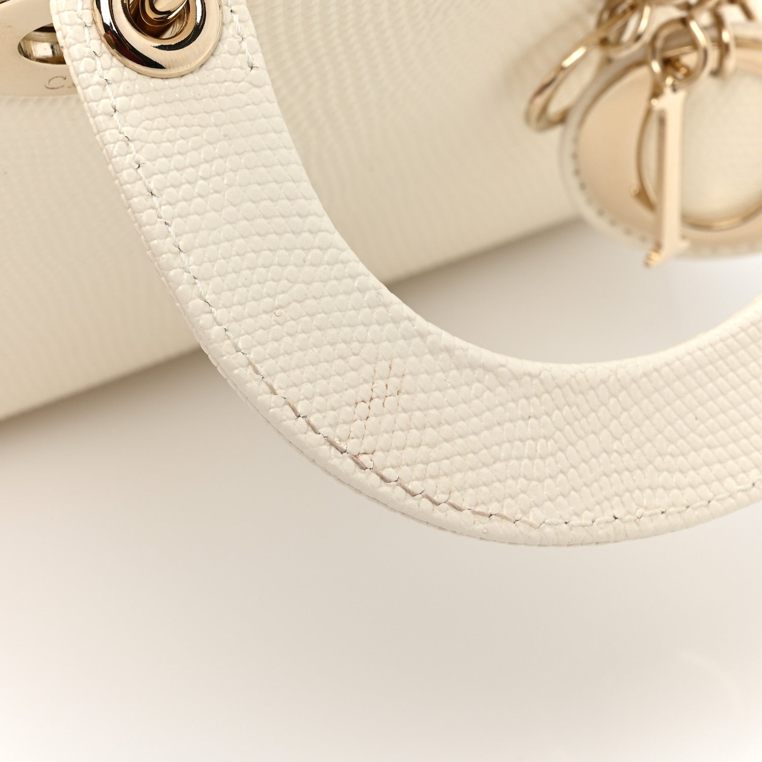 Christian Dior Lizard Mini Lady Dior White 9 of 11
