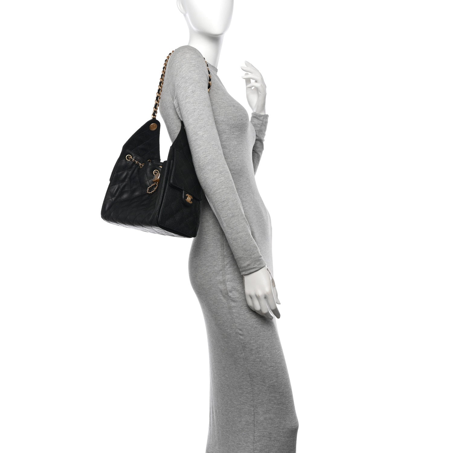 Chanel Caviar Quilted Small Chanel 25 Handbag Black 2 of 11