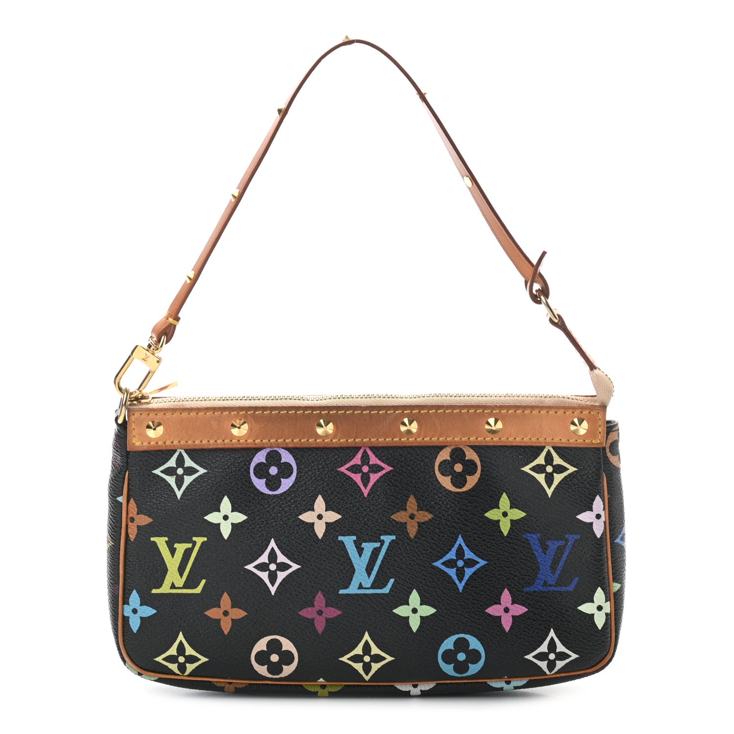 Louis Vuitton Monogram Multicolor Pochette Accessories Black 1 of 9