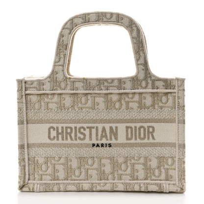 Christian Dior Oblique Mini Book Tote Gold Multicolor 1 of 10