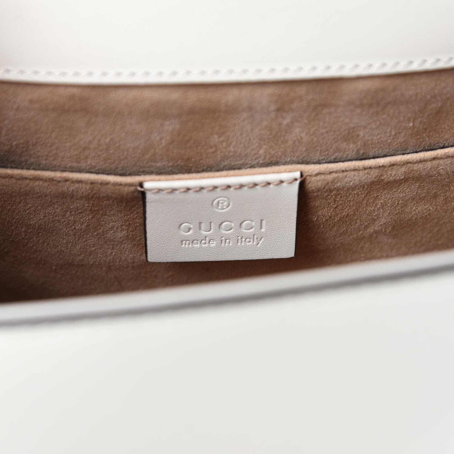 Gucci Calfskin Animal Studs Mini Sylvie Top Handle Bag White 8 of 10