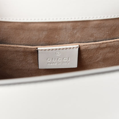 Gucci Calfskin Animal Studs Mini Sylvie Top Handle Bag White 8 of 10