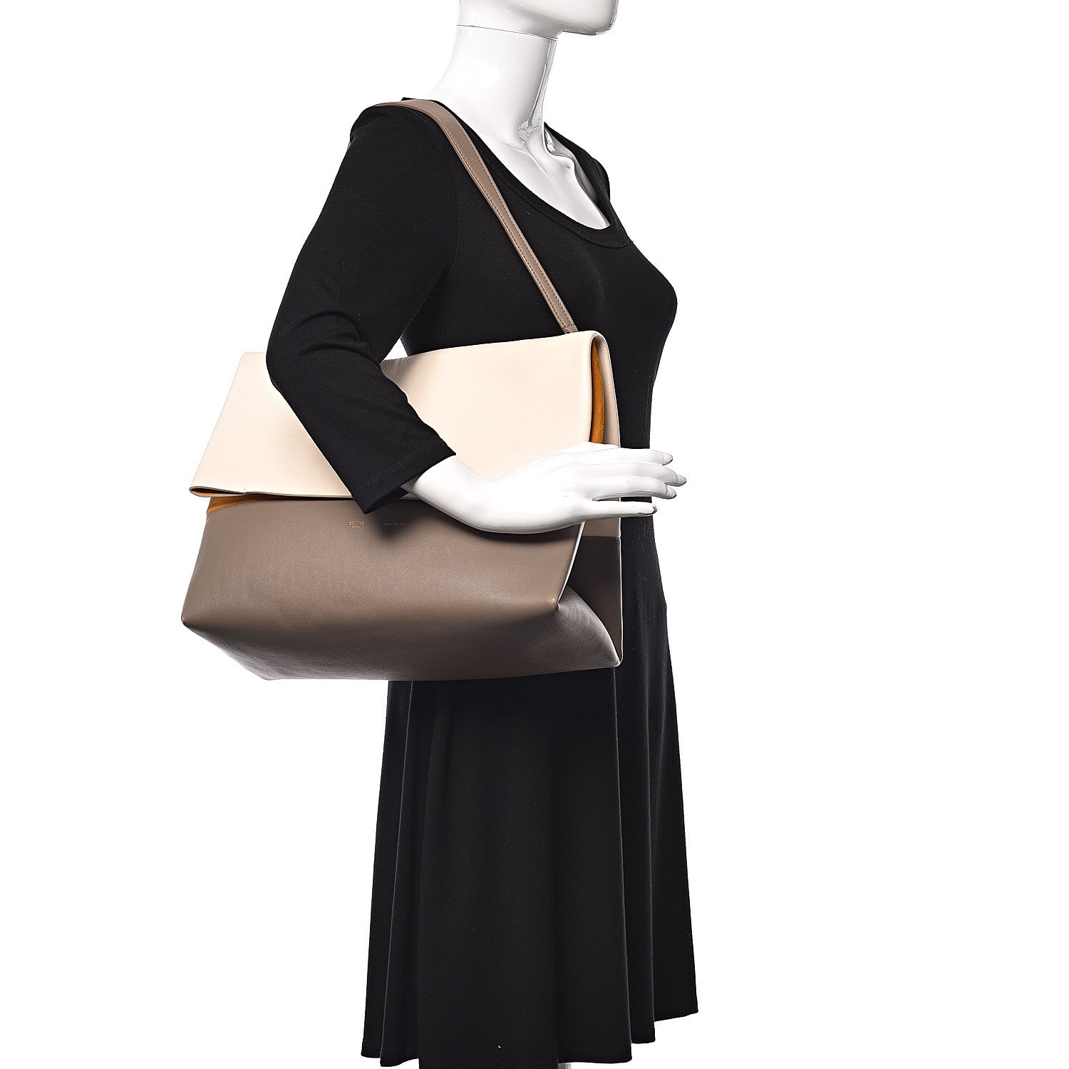 Celine Calfskin All Soft Shoulder Bag Cream 2 of 14