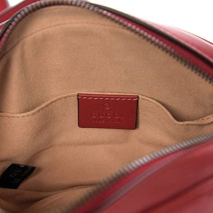 Gucci Calfskin Matelasse GG Marmont Belt Bag 95 38 Hibiscus Red 5 of 9