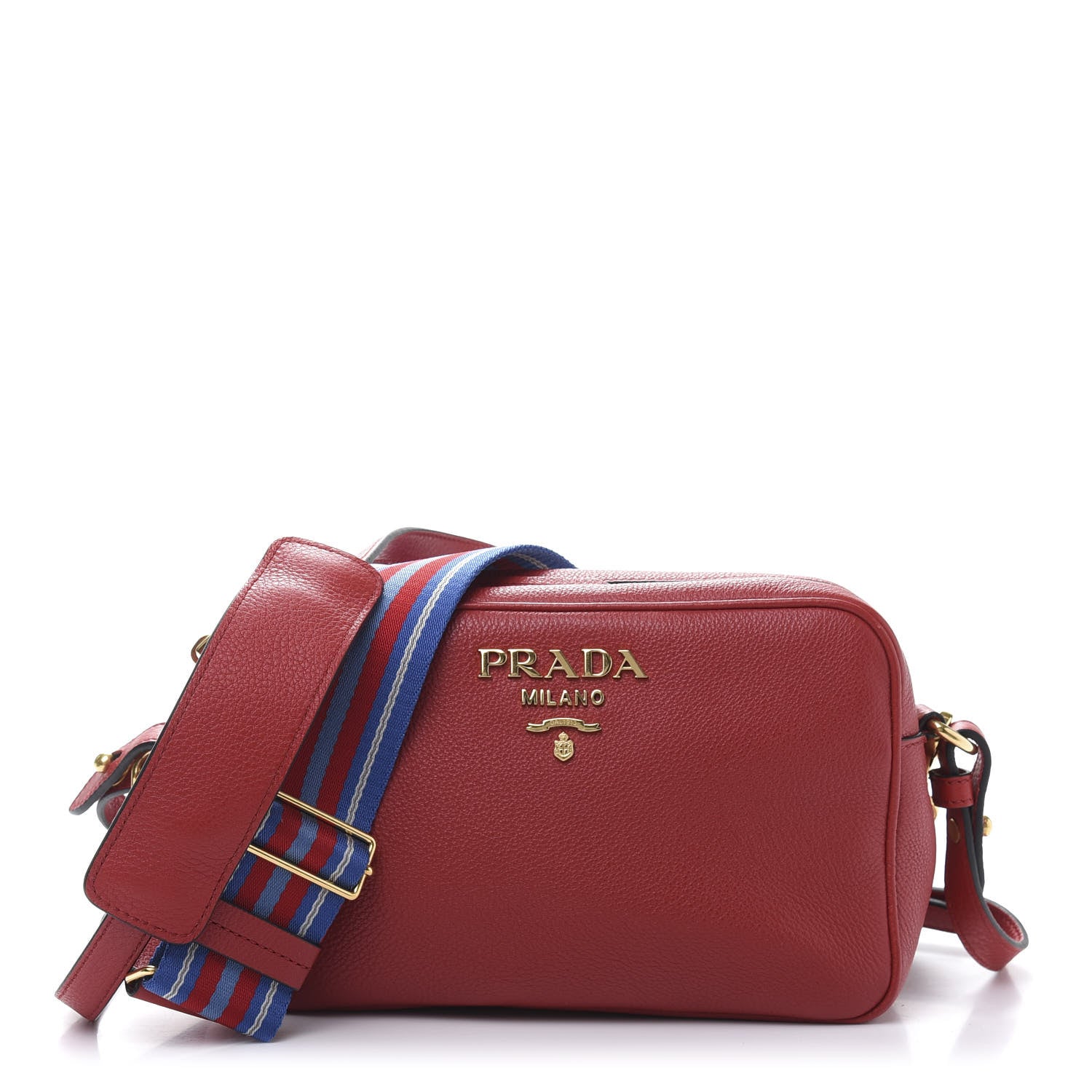 Prada Vitello Daino Camera Crossbody Rosso 1 of 11
