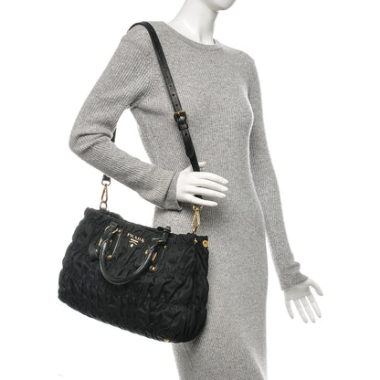 Prada Tessuto Nylon Gaufre Tote Nero Black 2 of 11